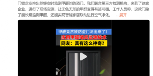 家中甲醛藏隐患？1818黄金眼实测王力防盗门，24小时守护呼吸健康！